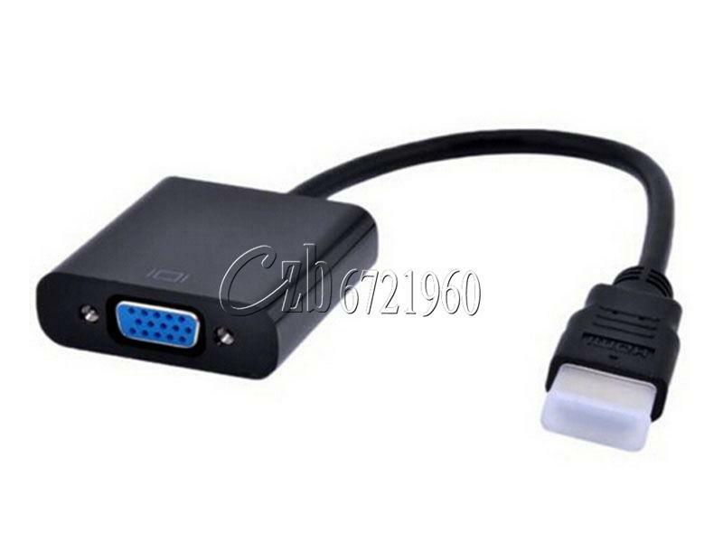 Black 1080P HDMI Male to VGA Female Video Converter Adapter Cable For PC DVD