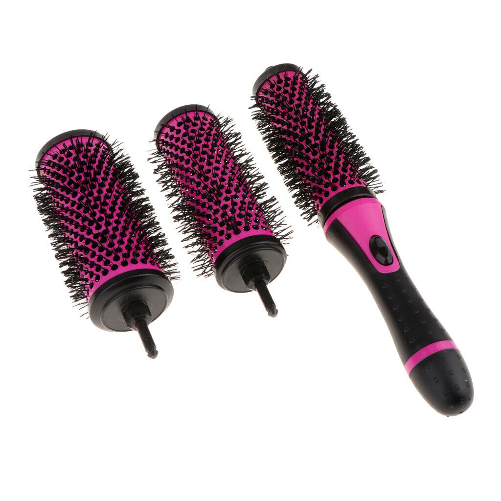 Salon Ceramic Round Hairbrush with Removable Handle And 3-Part Barrel for Women