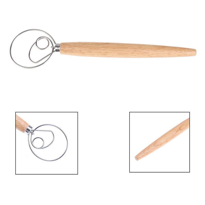 Bread Baking Tool Set Danish Dough Whisk Plastic Dough Scraper for HomemadeJ_DD