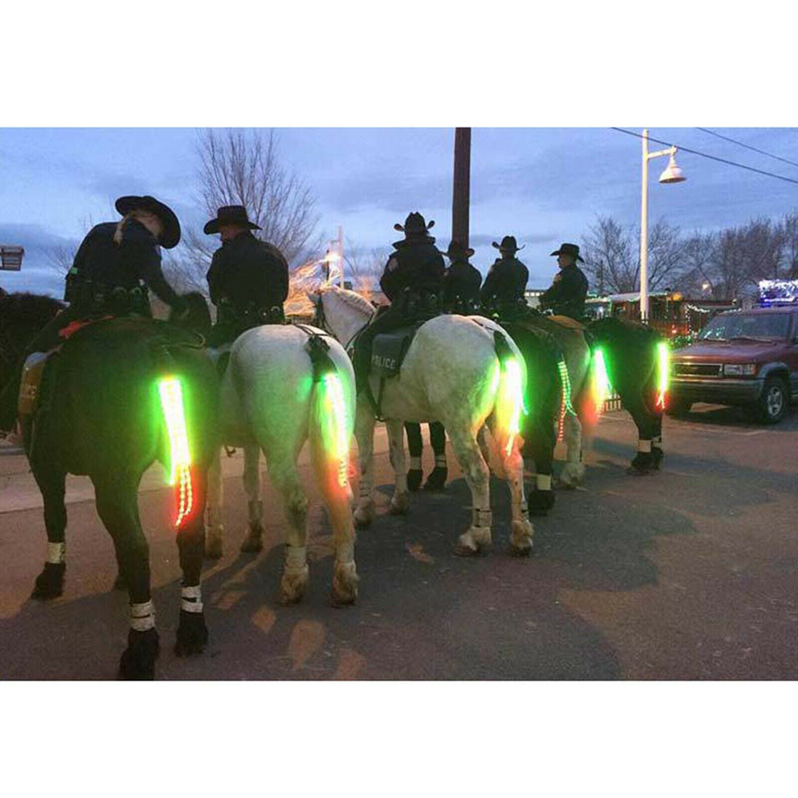 Rechargeable Horse Tail Light USB Lamp Ponytail Horse Harness 5-Strip Lamps