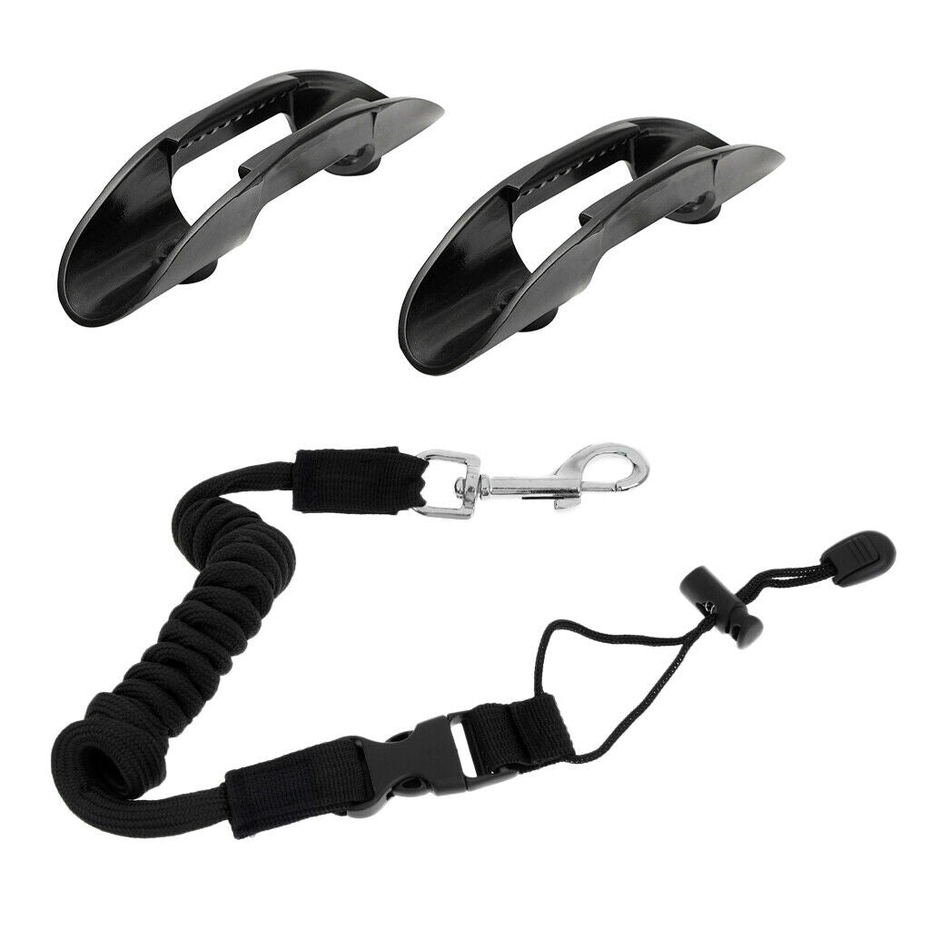 2 Pcs Durable Plastic Kayak Canoe Boat Dinghy Paddle Clip Holder