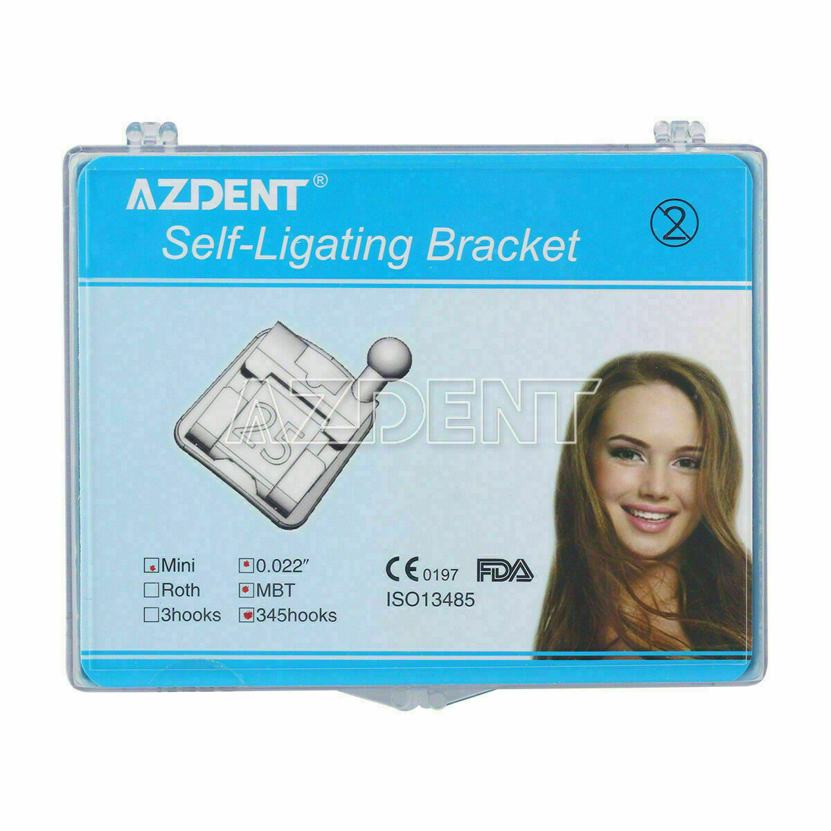 3 Boxes Dnetal Self-ligating Brackets With Buccal Tube Mini MBT.022 Hooks 3-4-5