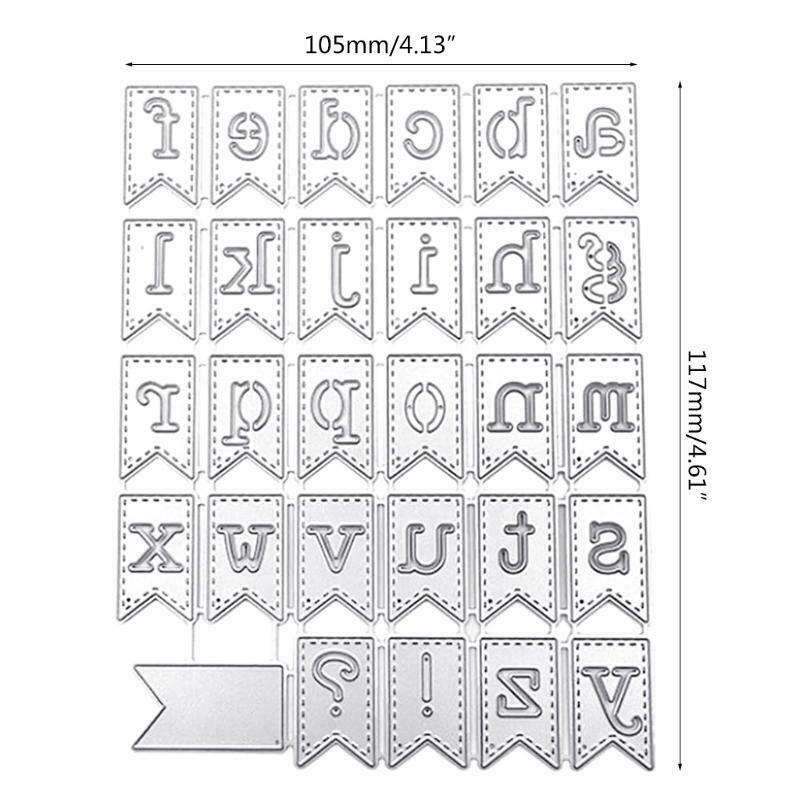 Alphabet Flags Metal Cutting Dies Stencil DIY Scrapbooking Album Paper Card Mold