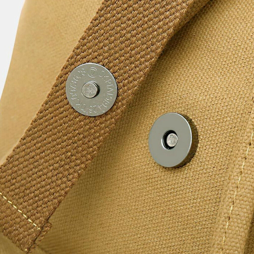 Mens Casual Canvas Backpack Travel School Bag Large Capacity Rucksack Khaki