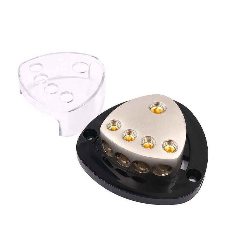 4 Way Out Car Audio Power Distribution Block Power/Ground Splitter 0/4gauge AWG