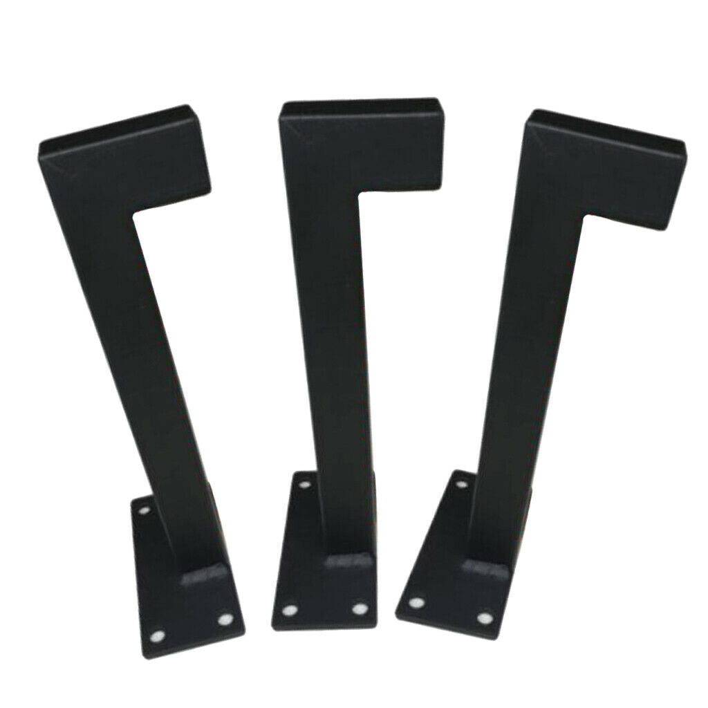 3x Floating Wall Shelves Convenient for Books Shop Shelves Flower Pot, Black