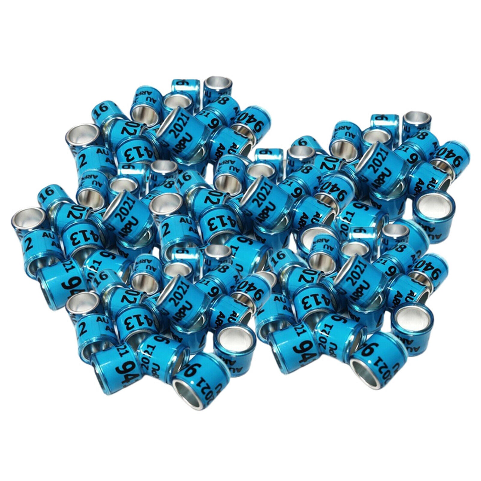 200X 2021 Aluminium Racing Pigeon Leg Rings Bands 8mm for Finch Canary