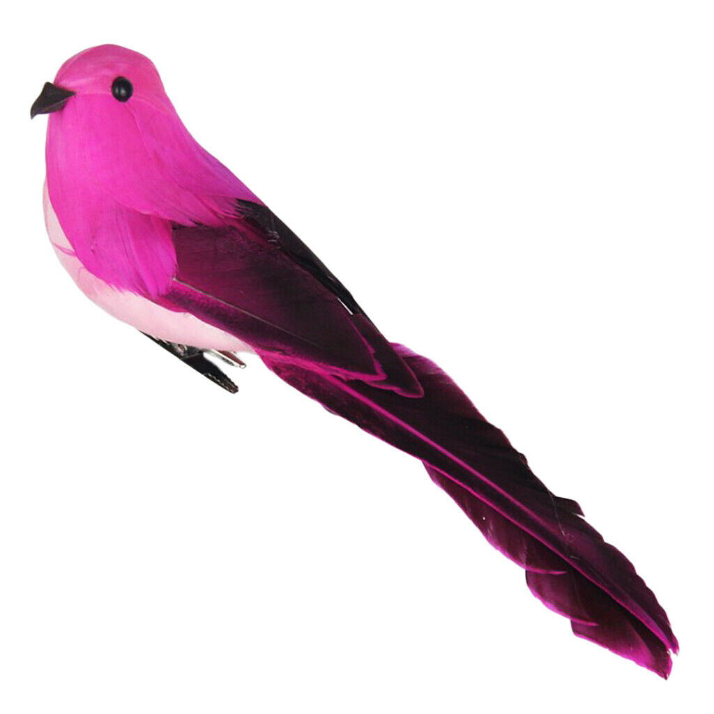 5Pcs Artificial Foam Birds, Clip on Feathered Bird Ornaments, DIY Craft for Home