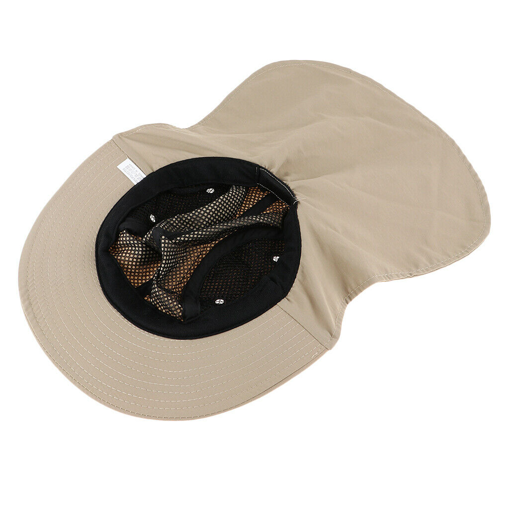 Outdoor Jungle Hat Khaki Shawl Neck Sun Protection Hat Face Protection Caps