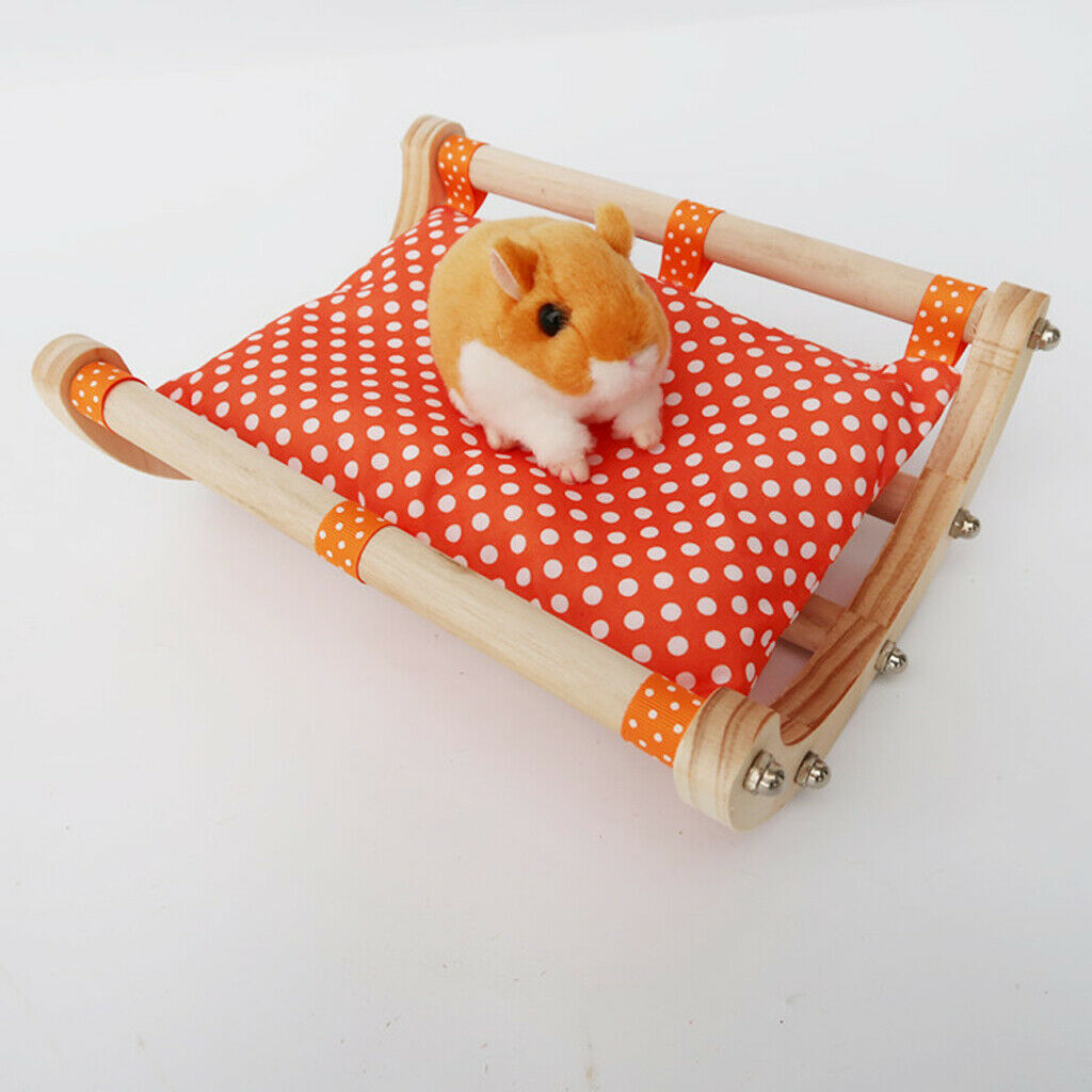 Small Pet Hamster Winter Warm Nest Mat Sofa Bed Cradle Sleep Bed Orange