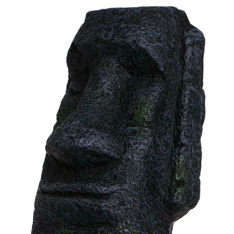 Easter Island Statue Aquarium Ornament Fish Tank Rock With Face Heads Decor 2017