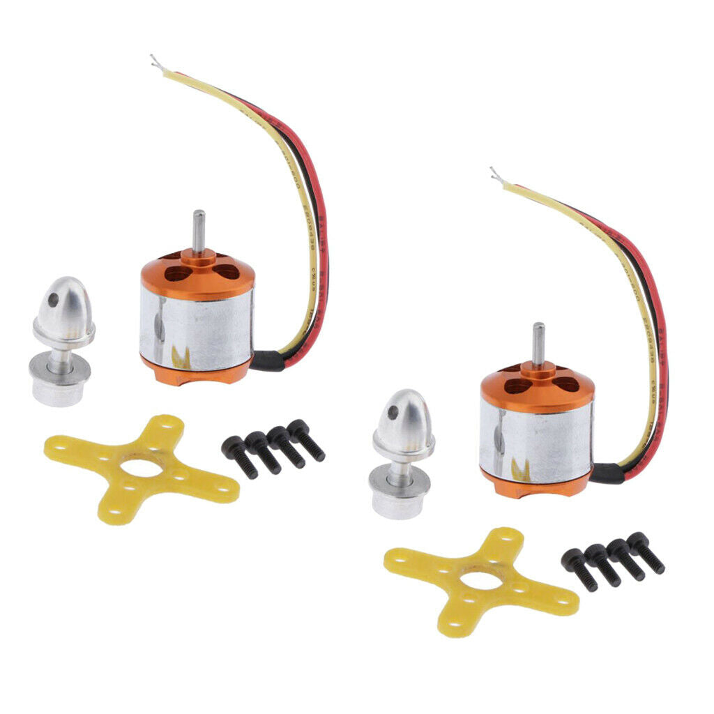 2 Sets A1510 2200KV Brushless Drone Outrunner Motor for RC Aircraft
