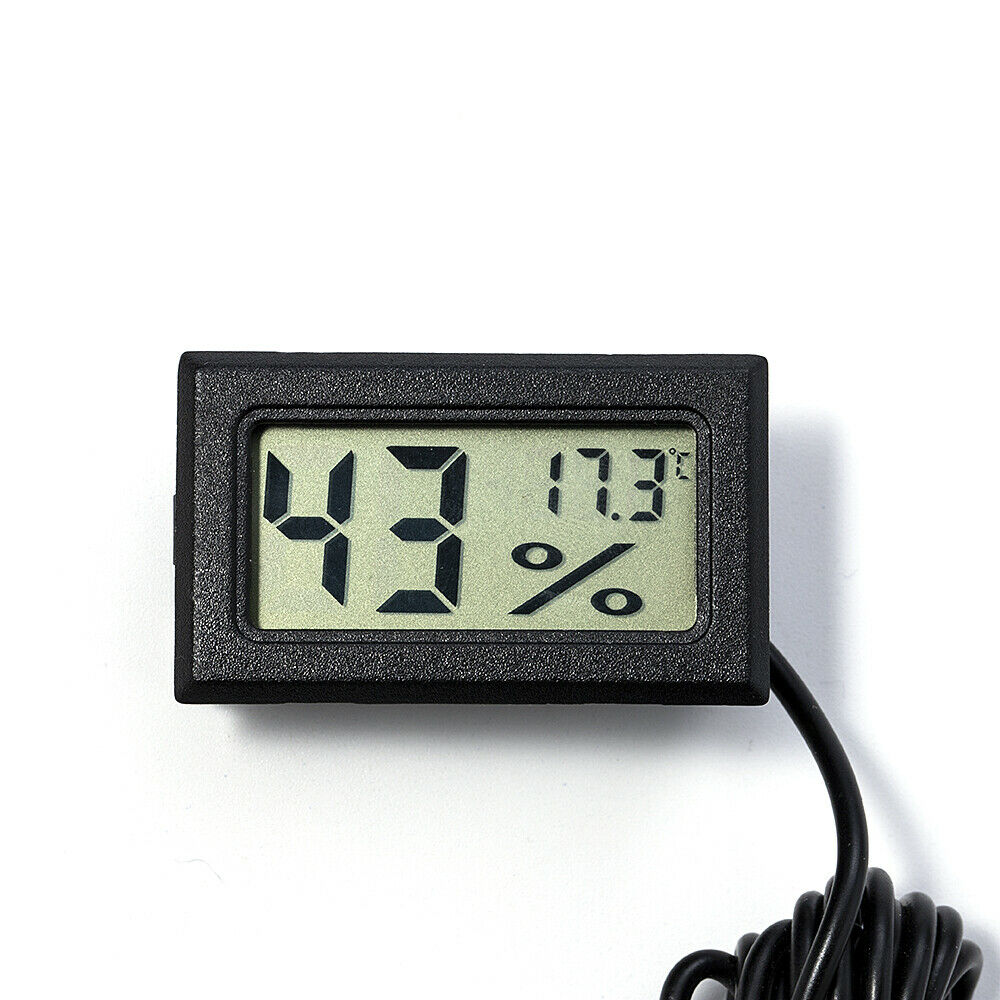 Digital LCD Thermometer Hygrometer Humidity Temperature Meter Indoor & Cable