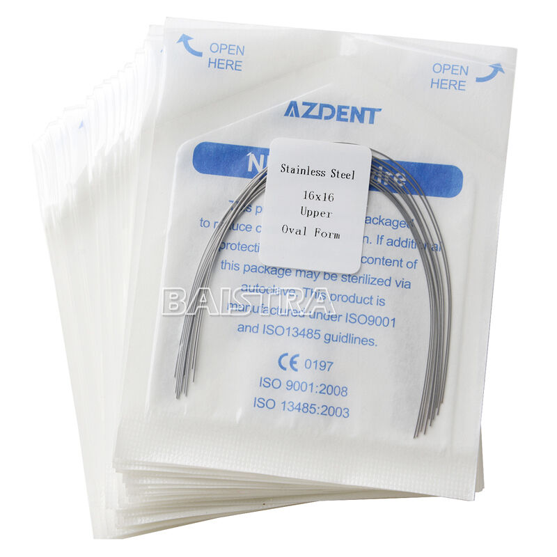 30 X Dental Ortho Arch Wire Stainless Steel Rectangular Oval 16X16 Upper AZDENT