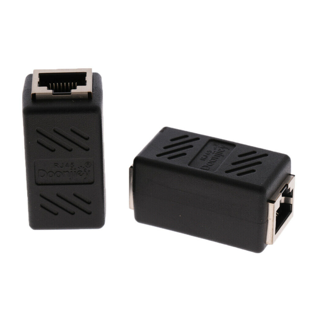 2 pieces RJ45 coupler Cat7 Cat6 Cat5e Ethernet cable extender adapter