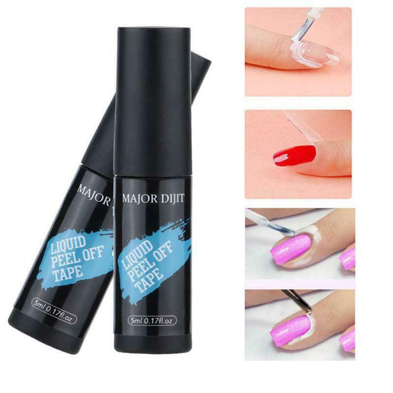 5ML Liquid Nail Peel Off Tape Nail Polish Manicure Skin Protect Glue DIY Tool
