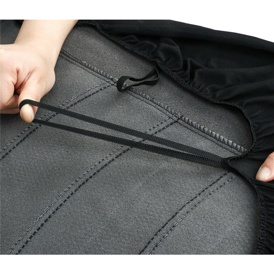 9 PCS Car Seat Cover Set Fit Most Car Interior Accessories Grey Seat Covers