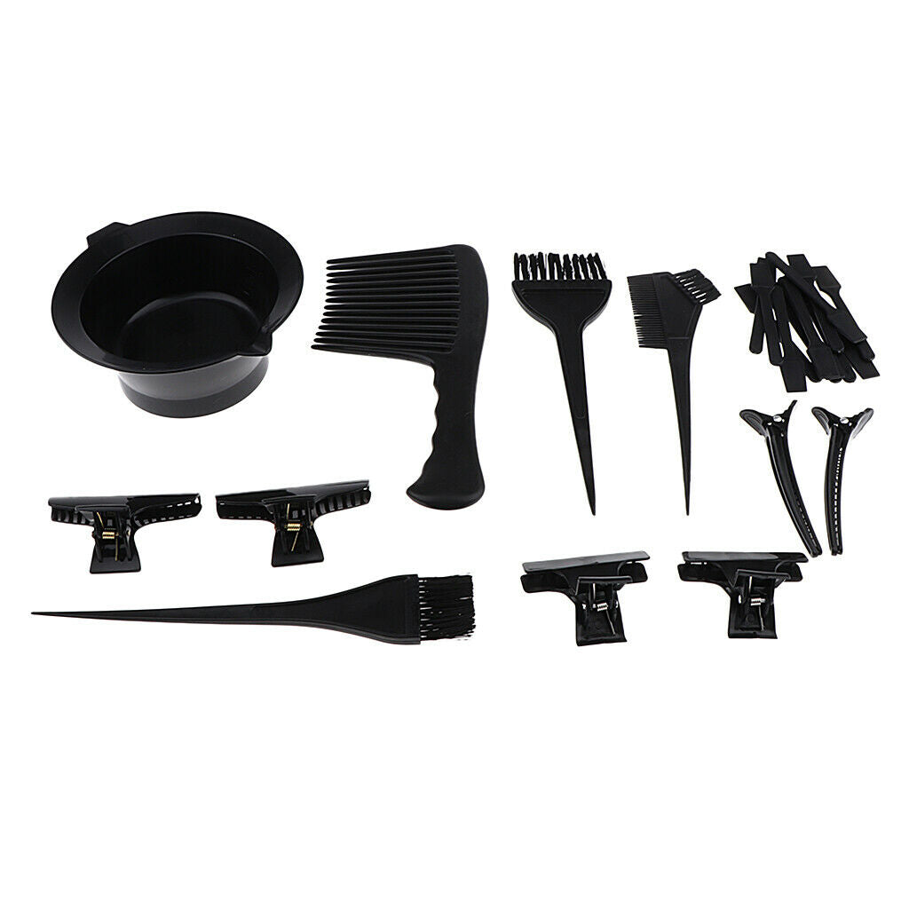 100x Plastic Hairdressing Cape Gown 23x Hair Dye Coloring kit Comb Bowl