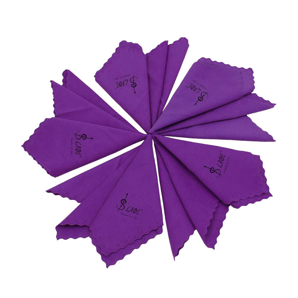 5pcs Microfiber Cleaning Polishing Cloth for Musical Instrument Accs