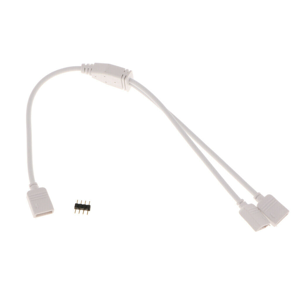 2Pcs 1 To 2 RGB Female Splitter Connector