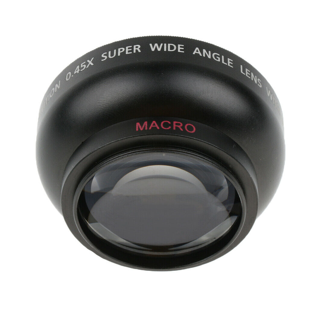 Professional 43mm 0.45X Wide Angle Macro Lens + Hard Hood +