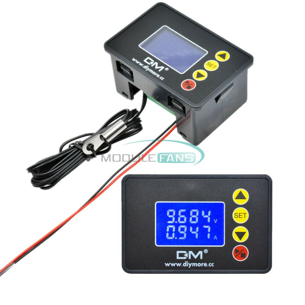 Digital 1.37" LCD 0-100V 10A 1000W Voltage Current Wattmeter Temperature Tester