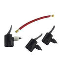 Pump Dual Head Adapter Extension Hose Adaptor Nozzle Bicycle Foot Pump