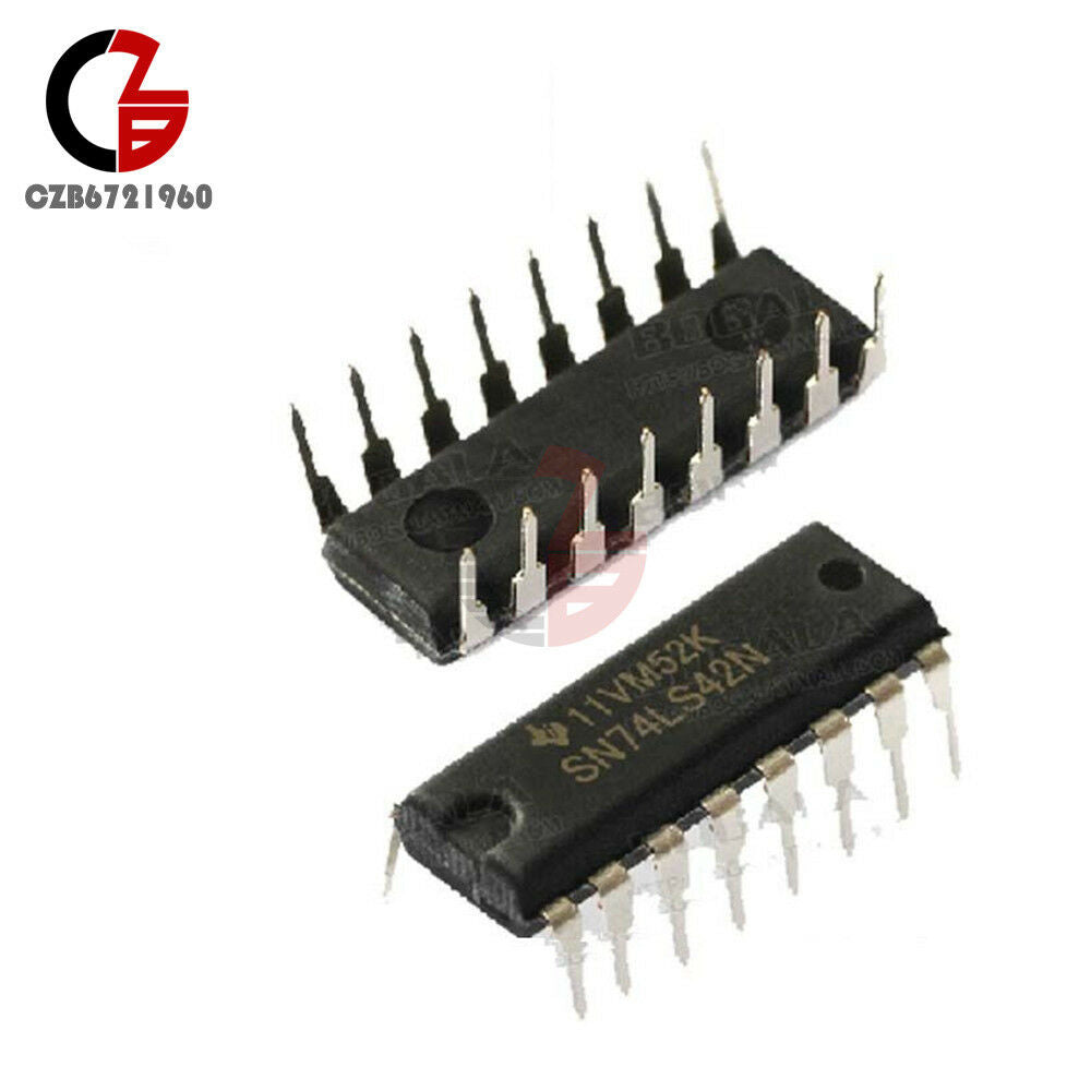 2PCS SN74LS42N 74LS42 TI IC 4-LINE BCD/DEC DECOD 16-DIP