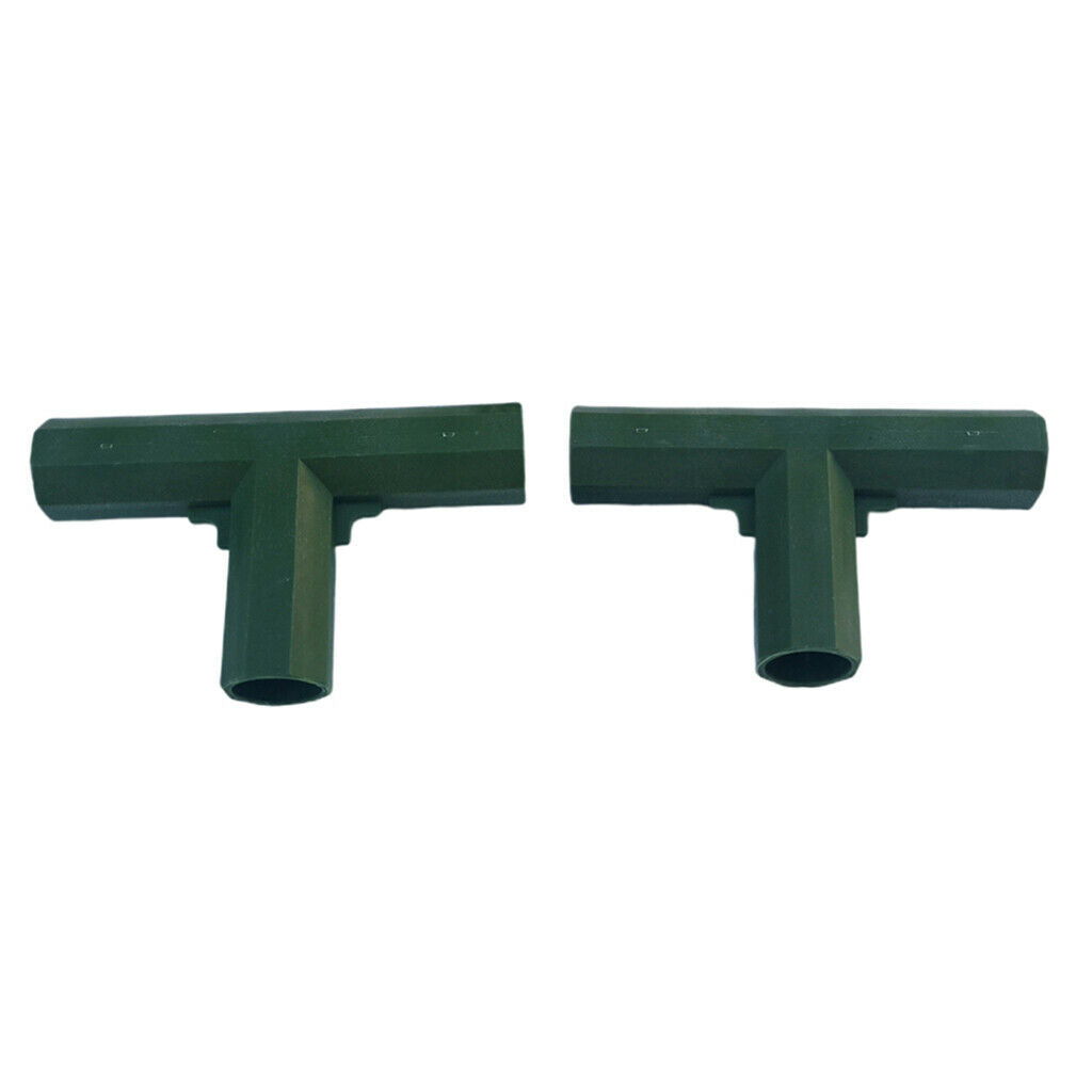 2pcs Green Greenhouse Joints for Flower Stands, Furniture, Shelves 3T