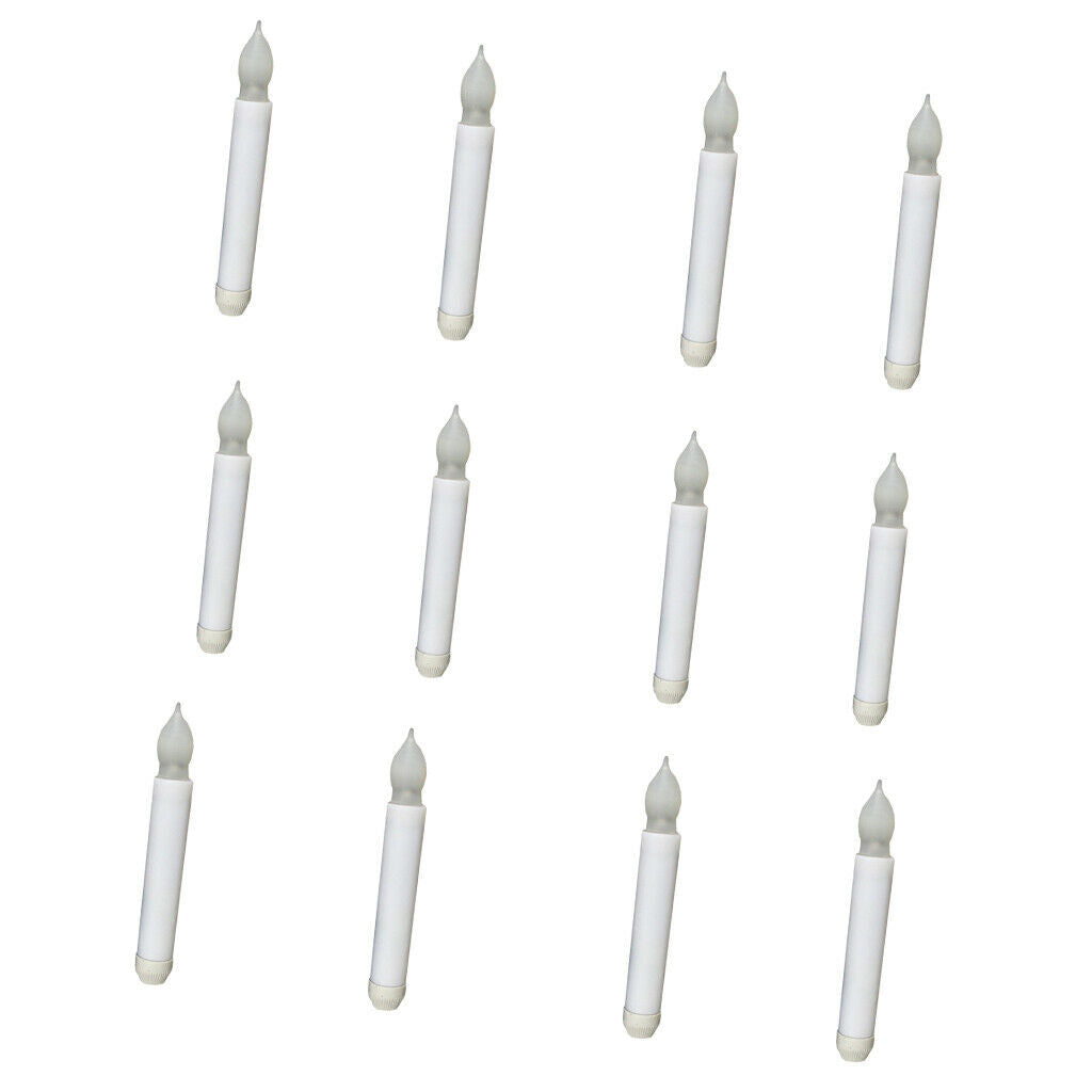 12pcs 165mm Battery Powered LED Taper Candle For Church Home Party
