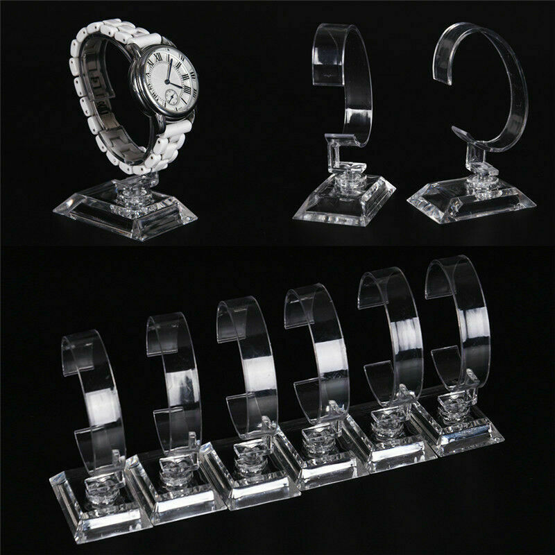 New Acrylic Watch / Bracelet Jewelry Display Stand / Jewellery Holder - C-clips
