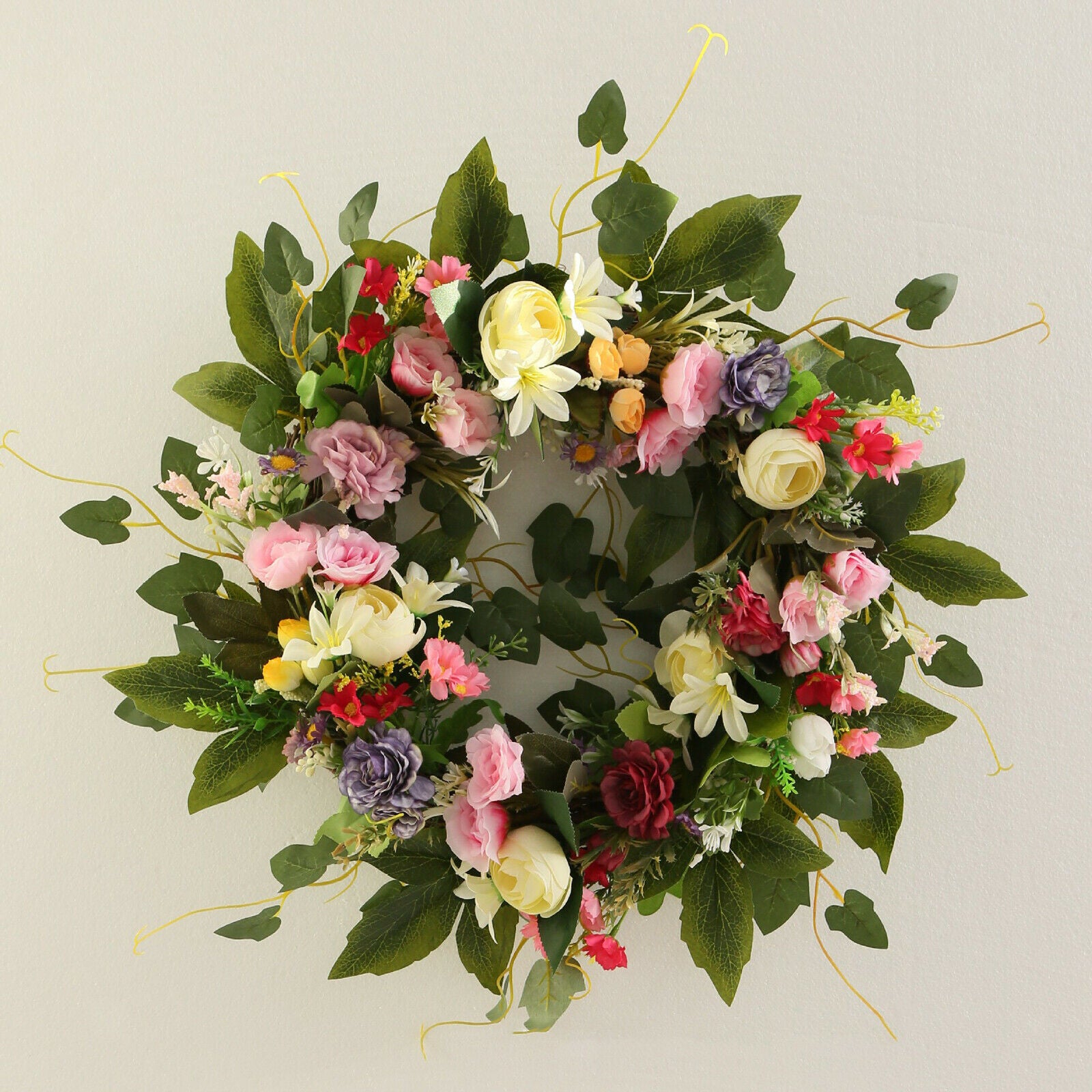 Wreath Decorative Garland Silk Cloth Wreath Front Door Party Decor Ornament