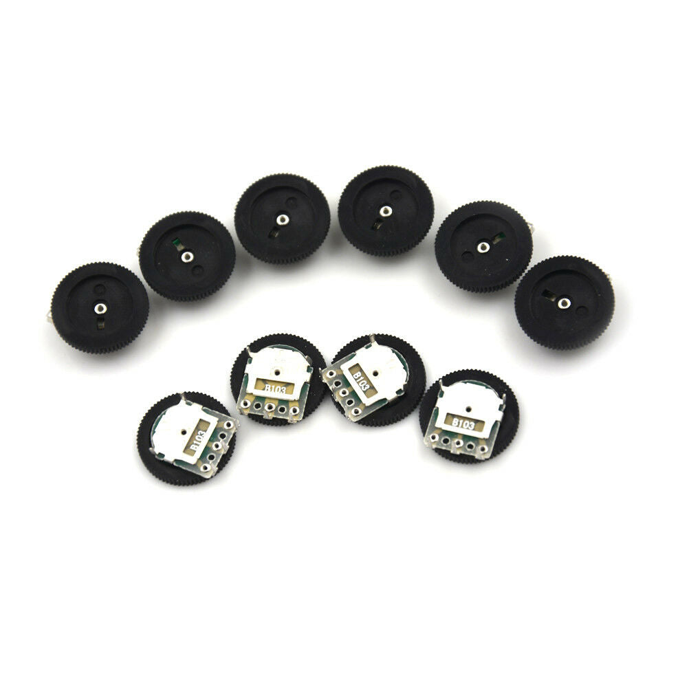 10PCS B103 16x2mm 10K Ohm Single Dial Taper Volume Wheel Single Potentiometer Rf