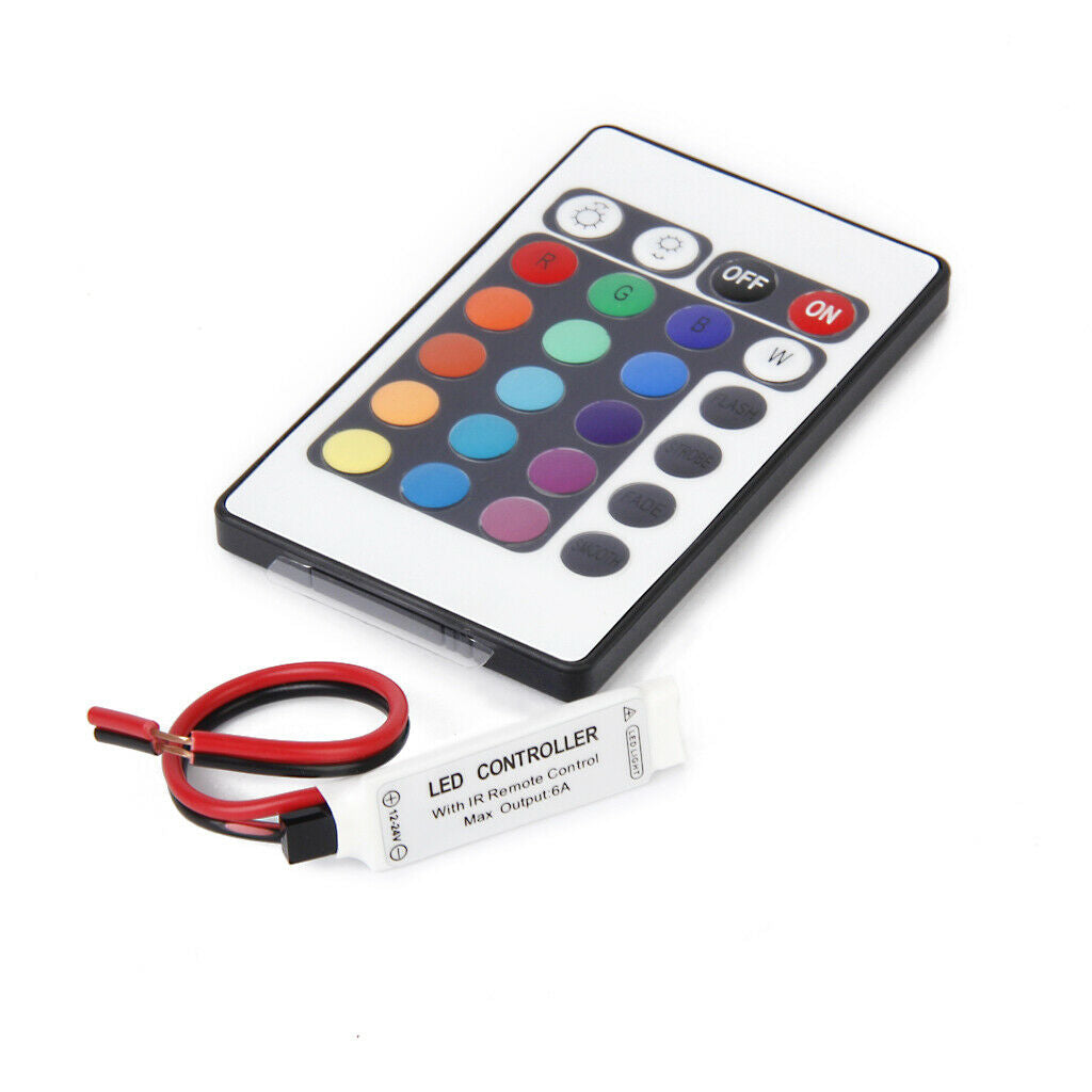 Thin IR Remote Control With 24 Keys For LED Strips SMD 3528 5050 RGB