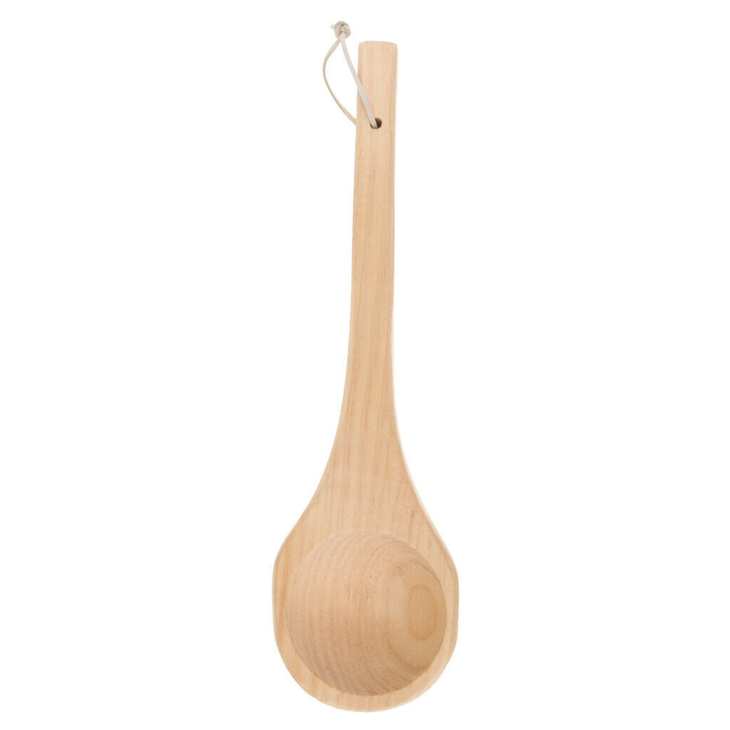 Natural Wooden Sauna Spoon Ladle Ladle Kitchen Utensils Ladle Bath Ladles