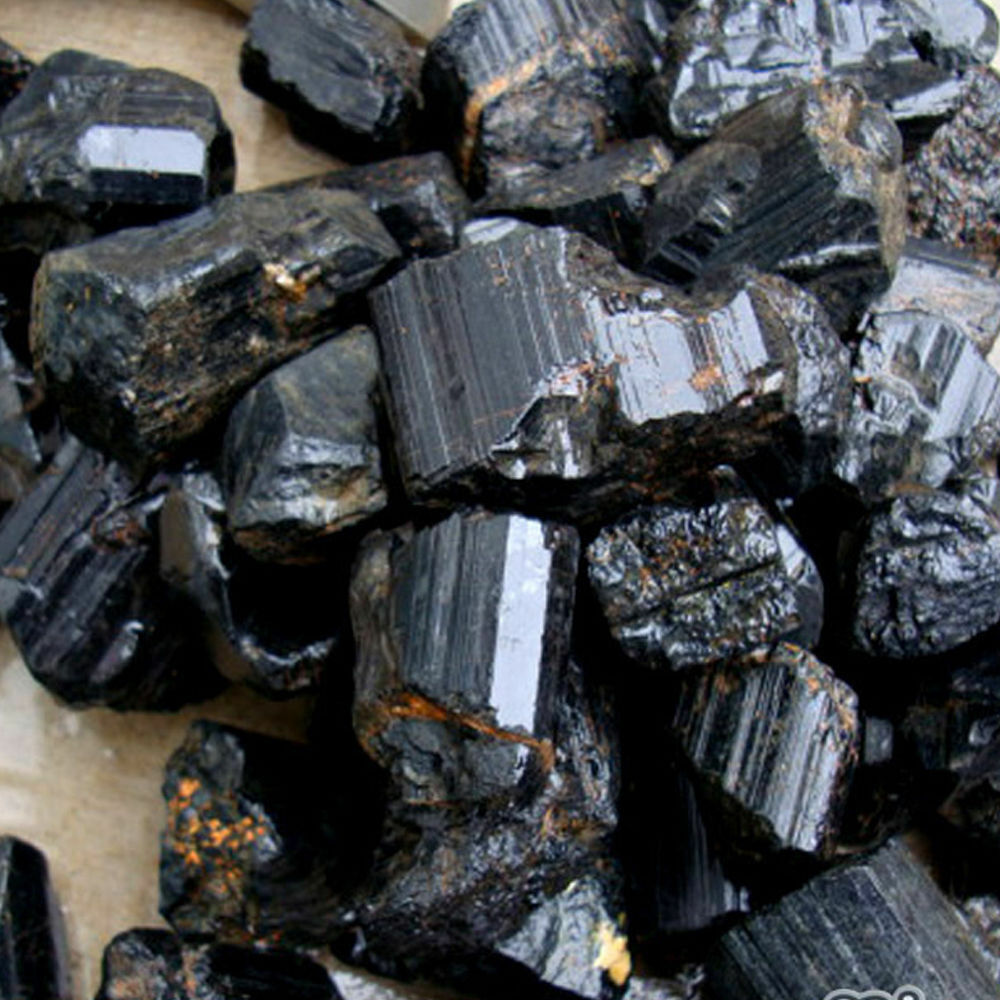 50G Irregular Natural Black Tourmaline Crystal Rough Rock Mineral Specimen Stone