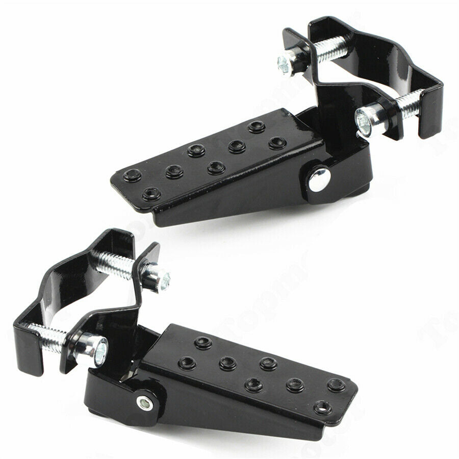 2Pcs 25-28mm Aluminum Motorcycle Shock Absorber Passenger Foot Peg Rear Pedal