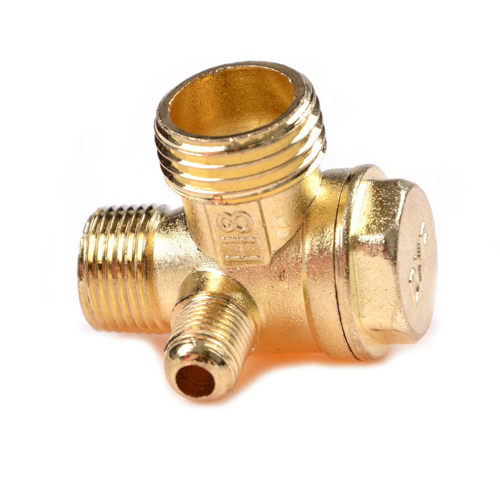 Air Compressor 3-Port Brass Male Threaded Check Valve Connector Tool  O WF