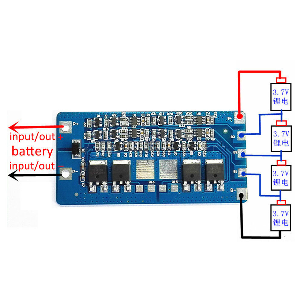 4S 20A BMS Protection PCB Board for 4 packs 18650 Li-ion lithium Battery Cell