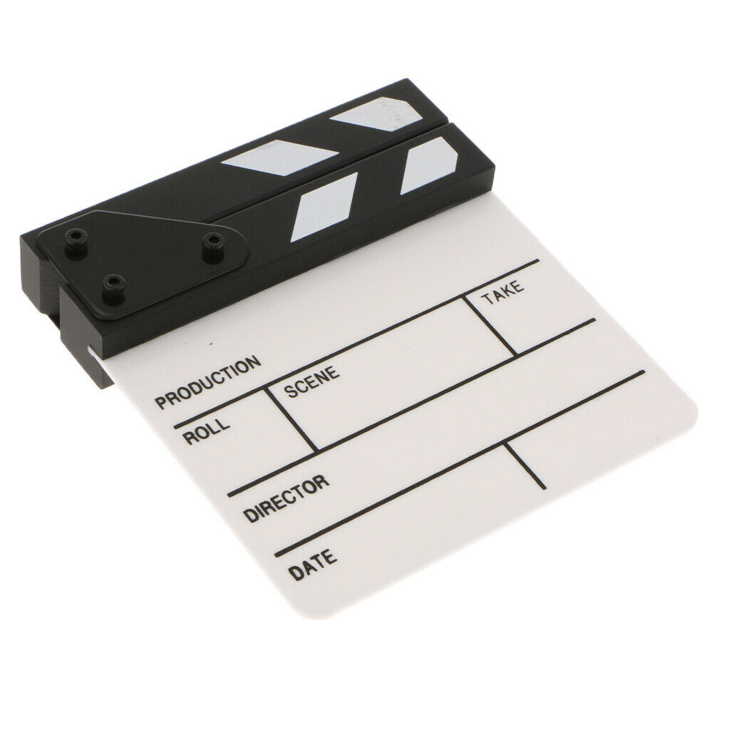 Prettyia Role Play Clapboard Chalk Clapper Board TV Film Movie Props Acrylic