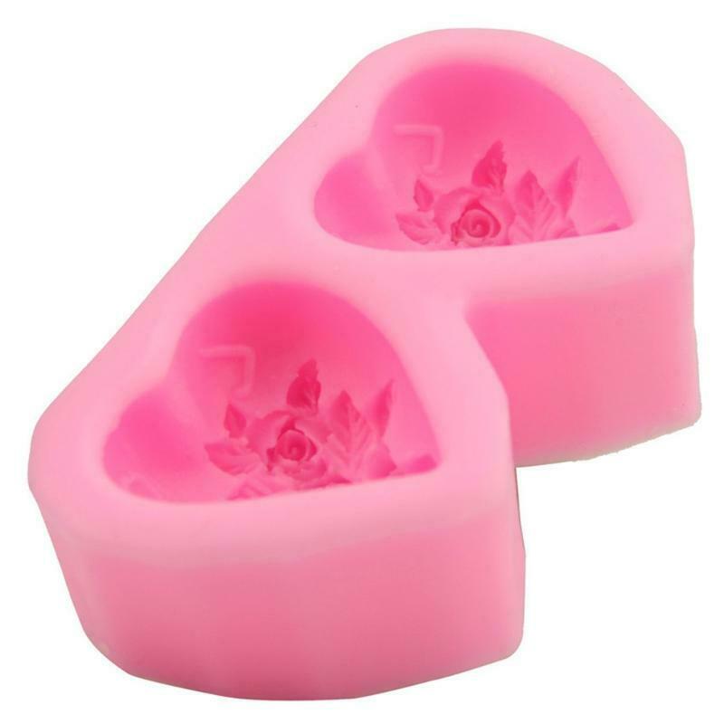 Valentine's Day Rose Heart Decoration Silicone Soap Mould Craft Handmde Soap Mol