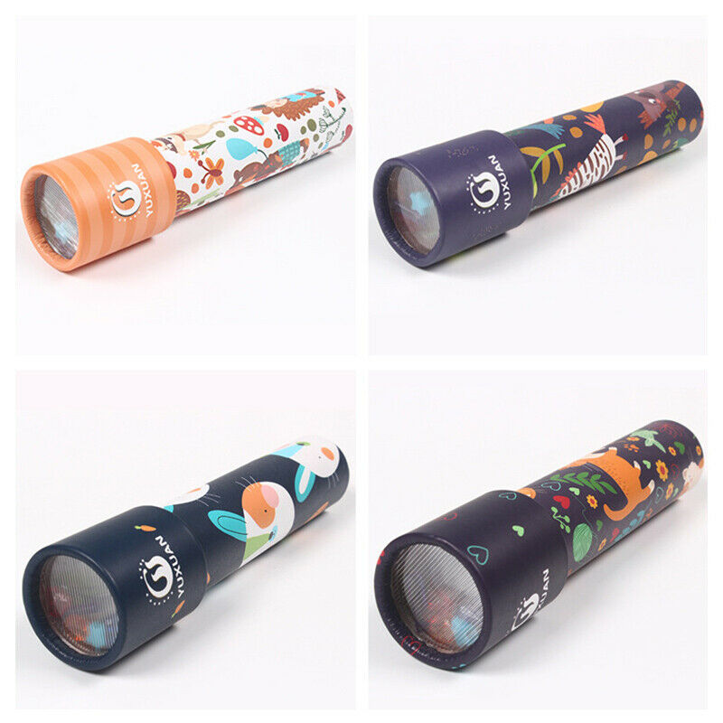 Montessori Educational Toys Materials Rotating Kaleidoscope Game Colorful Lens