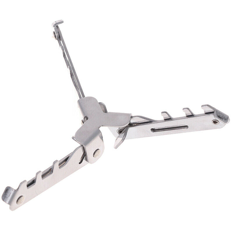 Stainless Steel Camping Gas Tank Stove Holder Folding Tripod Bracket BottleBDDD