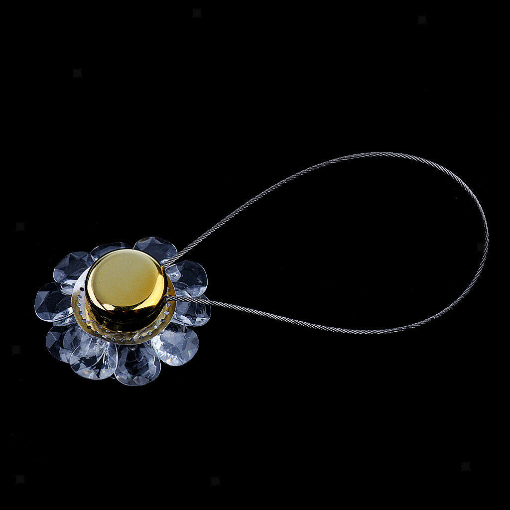 White Lotus Flower Window Curtain Holdback Tier Holder Hanger Tieback 32cm