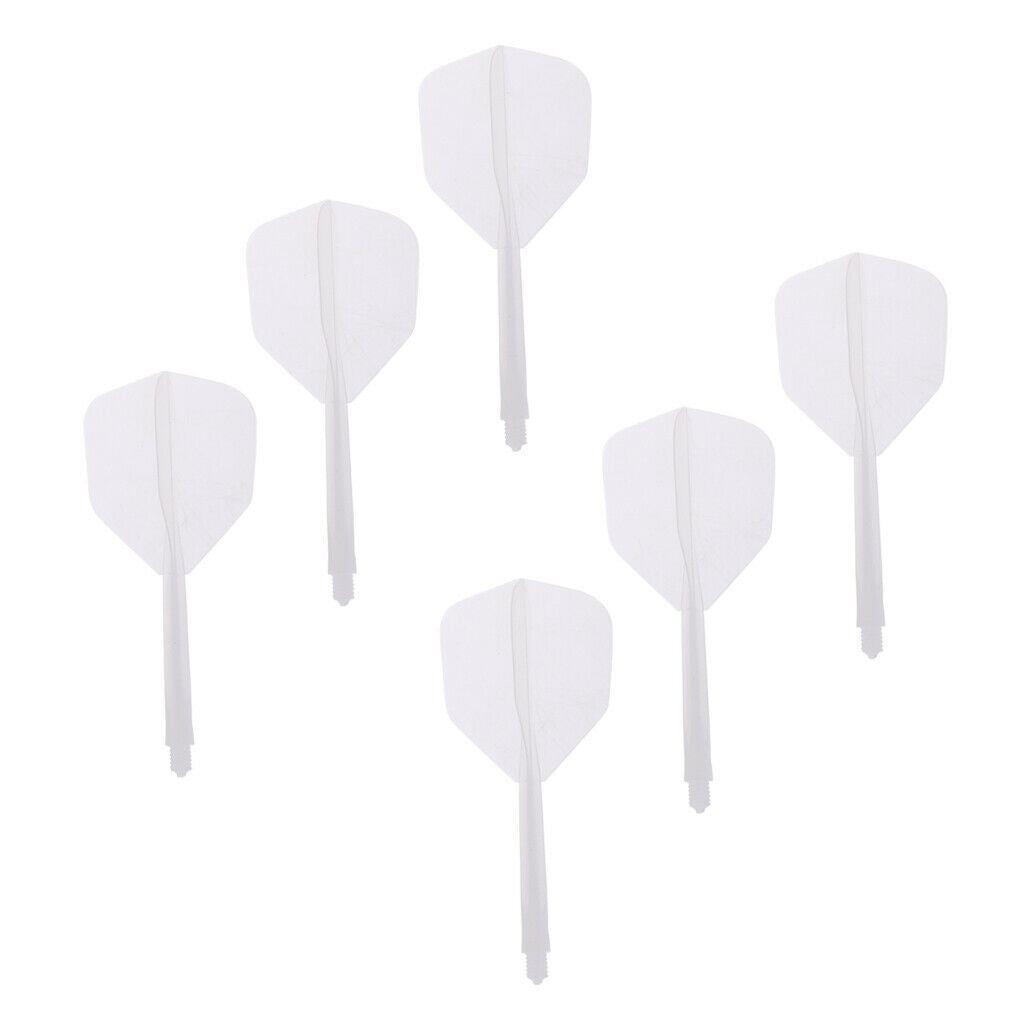 12Pcs Plastic Transparent 2BA Thread Dart Shafts And Dart Flights Connection