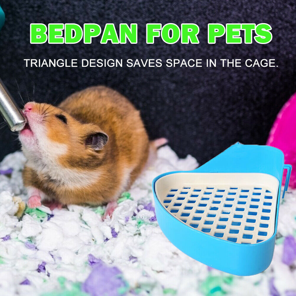 Pet Cat Hamster Rabbit Corner Toilet 2-Layers Triangle Small Animal Pets Litter