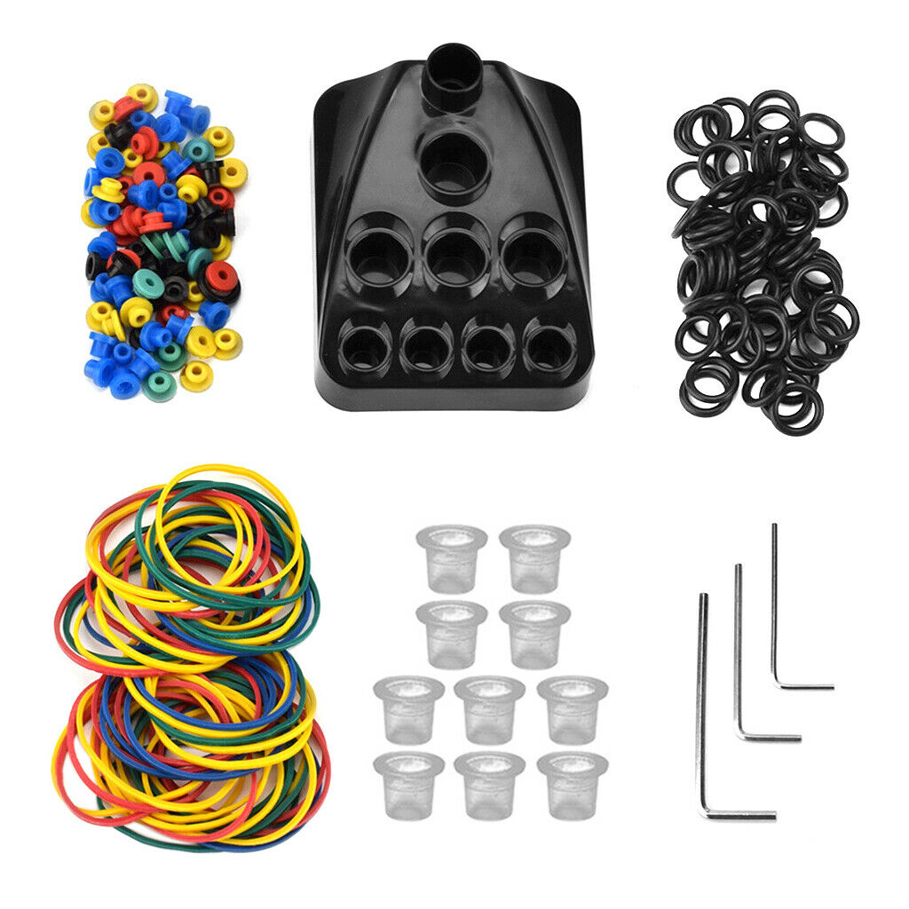 Soft Tattoo Shock Absorption Grommets Nipples O-rings Ink Pigment Cups Stand