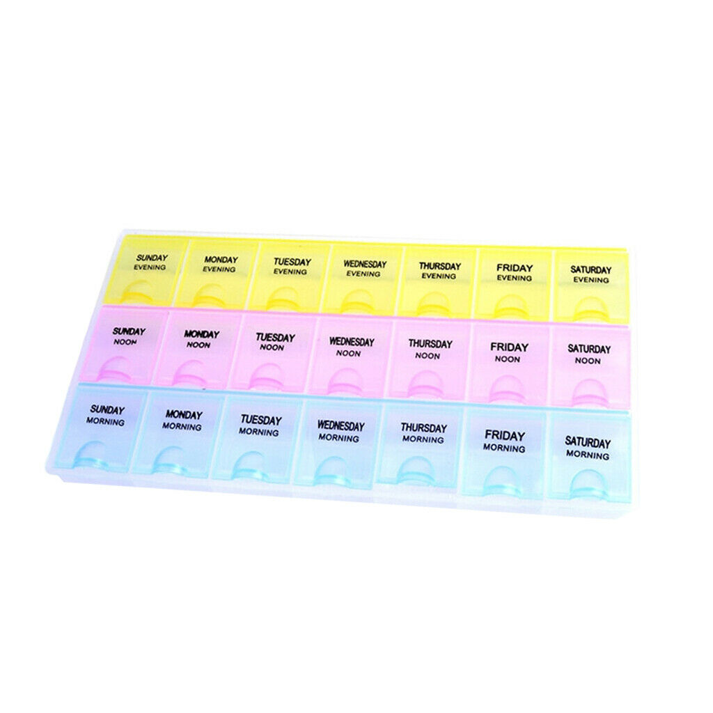 21Grid Durable False Nail Art Case Holder Container Nail Art Tip Storage Box