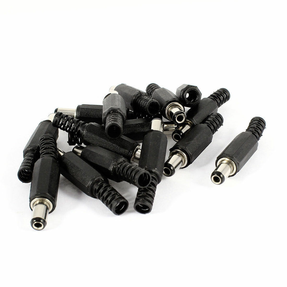 5.5mm x 2.5mm x 9mm Male Jack DC Power Plug Connector Adapter Black