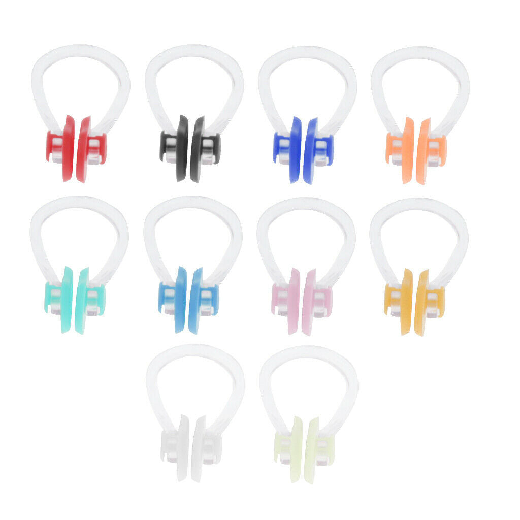 10x Silicone Swimming Nose Clip Ear Plug Pool Sea Swimmer Anti- Noseclip